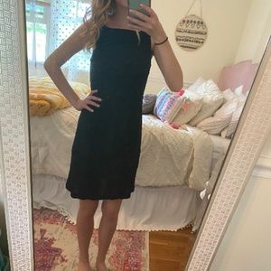 Carole Little Black Velvet Accent Dress